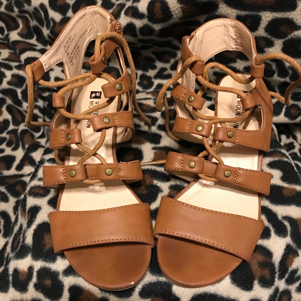 White Mountain Gladiator Wedge Bootie Sandals